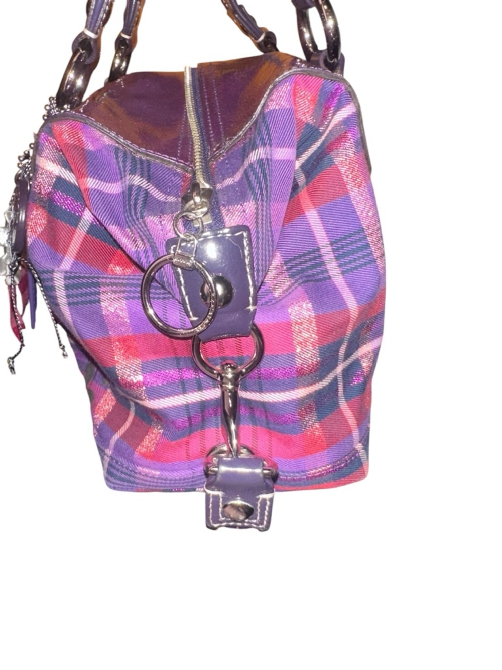 COACH POPPY Tartan Check Tote Bag with 4 Hangtags - Picture 14 of 17